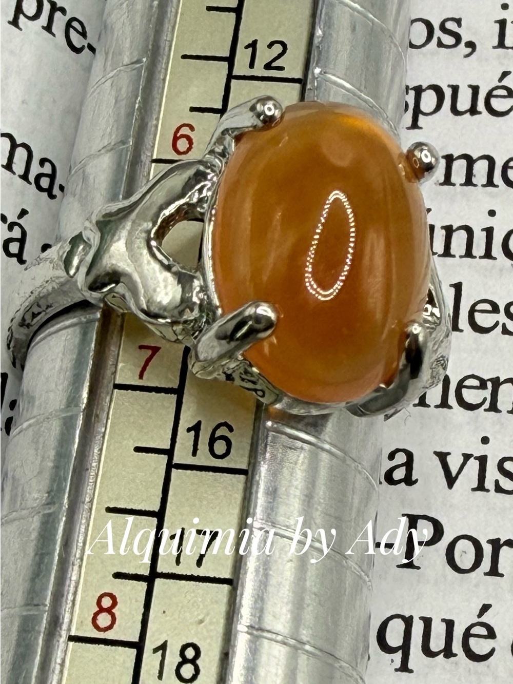 Boho Silver Claw Ring with Deep Carnelian Oval